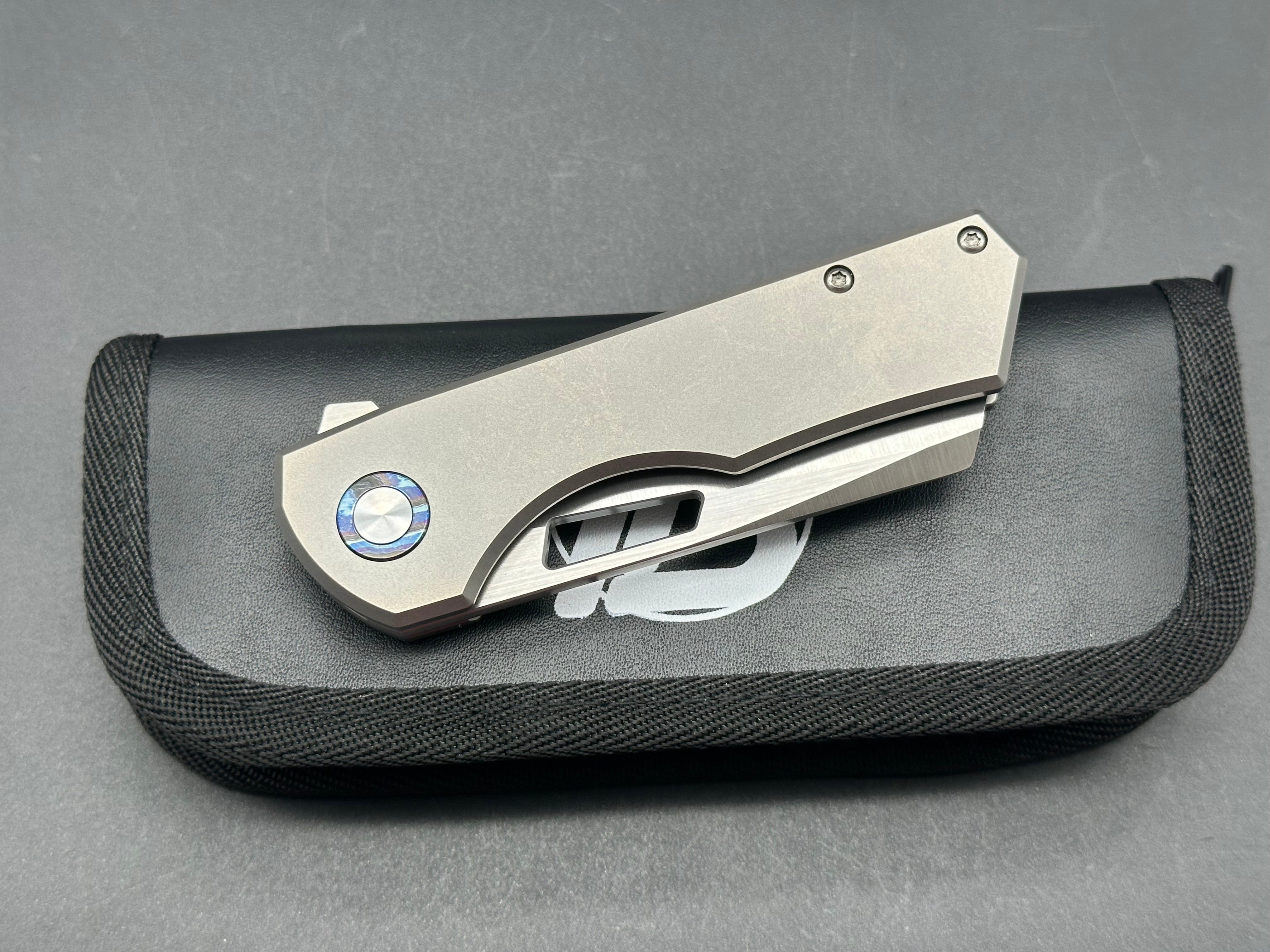 Brian Brown Yeager V2 Zircuti Folding Knife with Titanium Clip & Backspacer - EDC Pocket Knife for Outdoor, Camping, and Everyday Carry