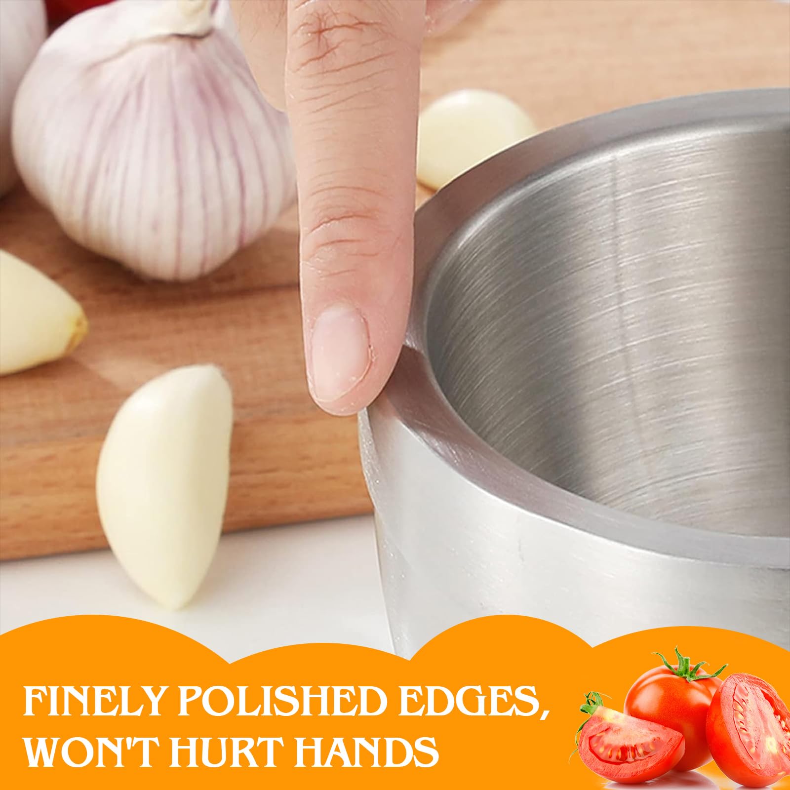 Premium Stainless Steel Mortar and Pestle Set – Heavy Duty Spice Grinder for Herbs, Pills, and Fine Powder | Perfect for Guacamole, Pesto, and Seasoning | Kitchen & Apothecary Essential with Lid