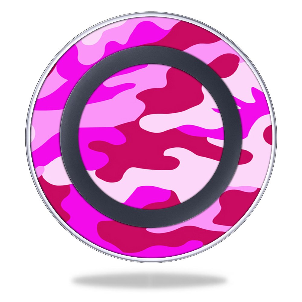 MightySkins Skin Wrap Cover Sticker for Samsung Wireless Charging Pad - Pink Camo Design | Protective Decal for Home, Office & Travel Use