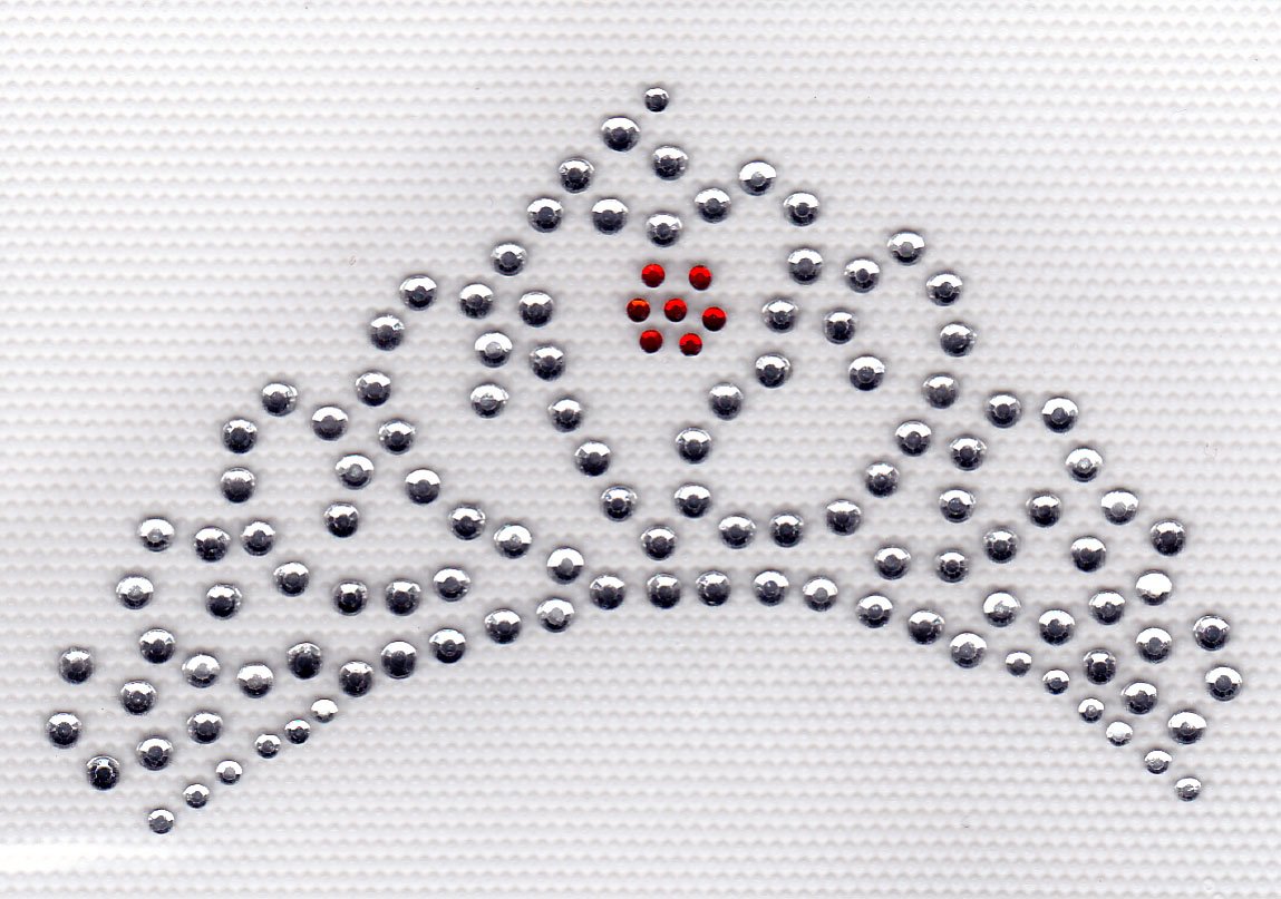 Hot Fix Rhinestone Transfers - Clear & Red for DIY Crafts & Fashion