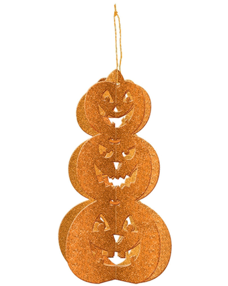 3D Pumpkin Glitter Decoration - Sparkling Halloween Decor for Home, Party & Fall Festival Decorations | Perfect for Table Centerpiece, Wall Hanging & Outdoor Display