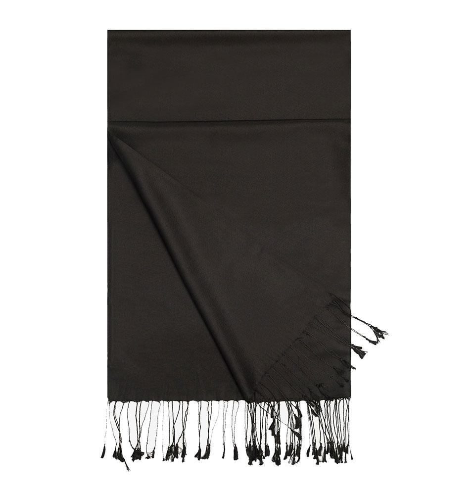 Aker Double Sided Silk Hijab Shawl Scarf - Premium Black Muslim Headscarf #311 for Women - Perfect for Prayer, Modest Fashion & Special Occasions