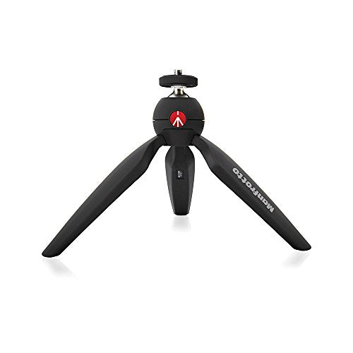 Manfrotto MTPIXI-B PIXI Mini Tripod (Black) - Compact & Lightweight Travel Tripod for Smartphones, DSLR Cameras, Vlogging & Photography