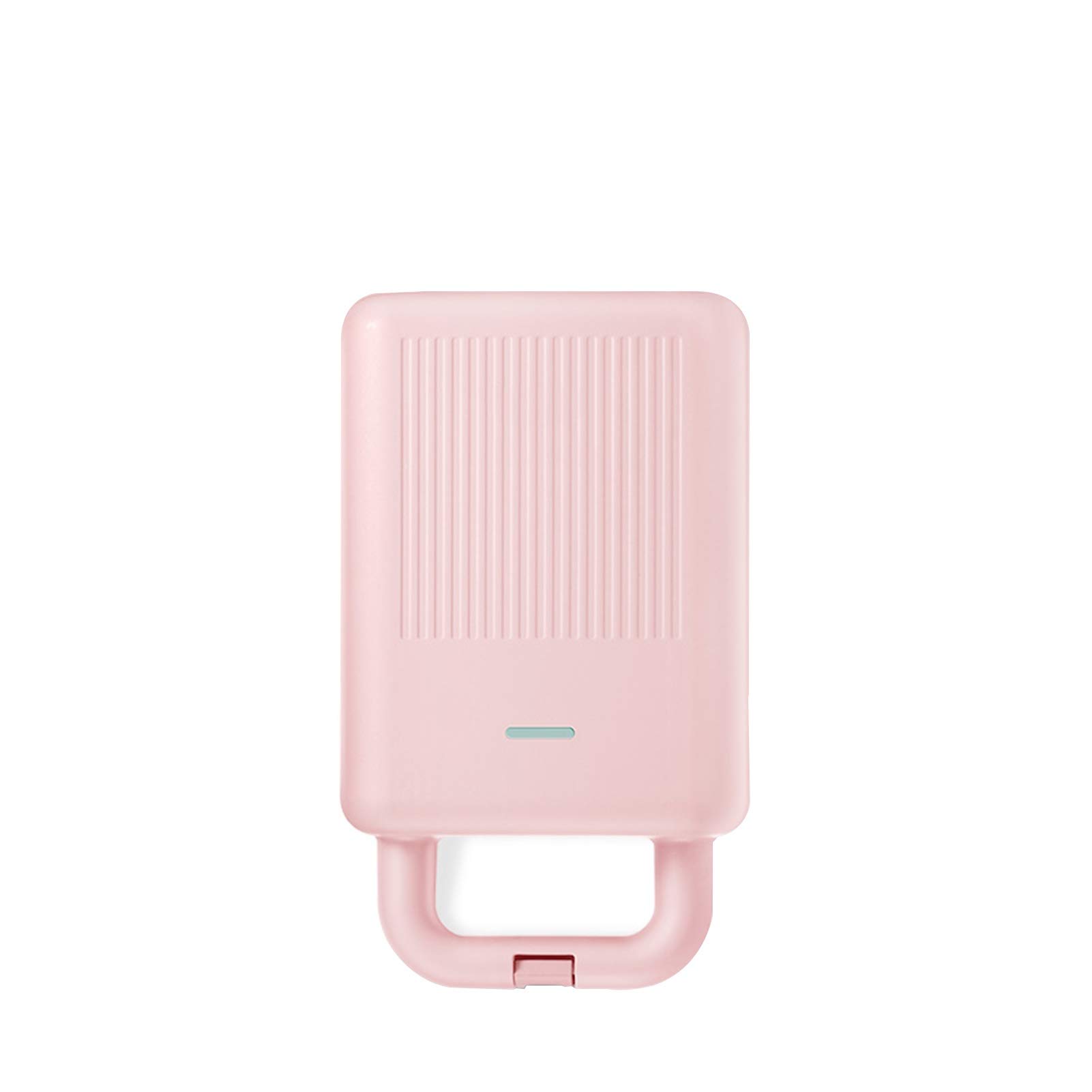 YUMEIGE 600W Electric Sandwich Maker & Waffle Iron with Detachable Plates, Dual Independent Switches, Non-Stick Coating - Perfect for Breakfast, Snacks, Camping & Dorm Use (Pink)