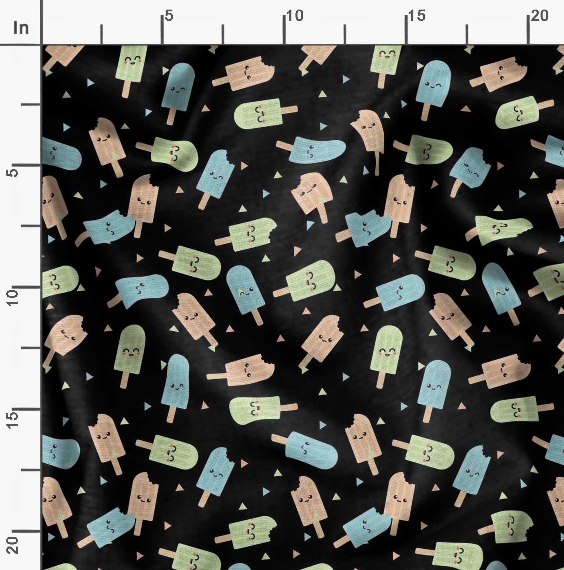 Soimoi Poly Georgette Black Fabric by The Yard - 52 Inch Wide Textured Peanut Butter Food Print Material - Nutty Playful Design for DIY Crafts, Sewing Projects, Home Decor & Fashion Accessories