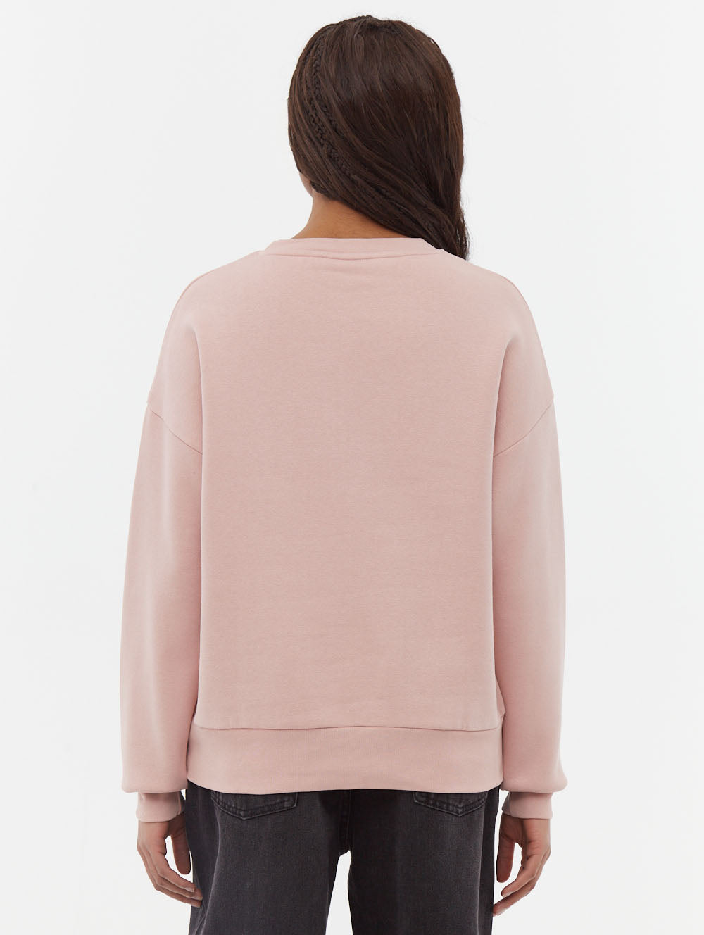 Steffi Retro Logo Crew Neck Sweatshirt - Vintage Style Cotton Pullover for Women | Casual Wear, Street Fashion & Lounge Comfort