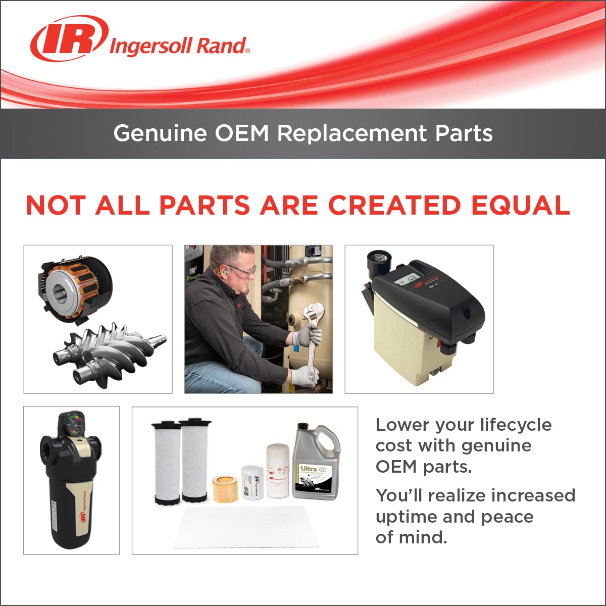 Ingersoll-Rand 24242141 OEM Replacement Air Filter Element for FA230IG Filter - Compatible with Air Compressors, Pneumatic Tools & Industrial Equipment