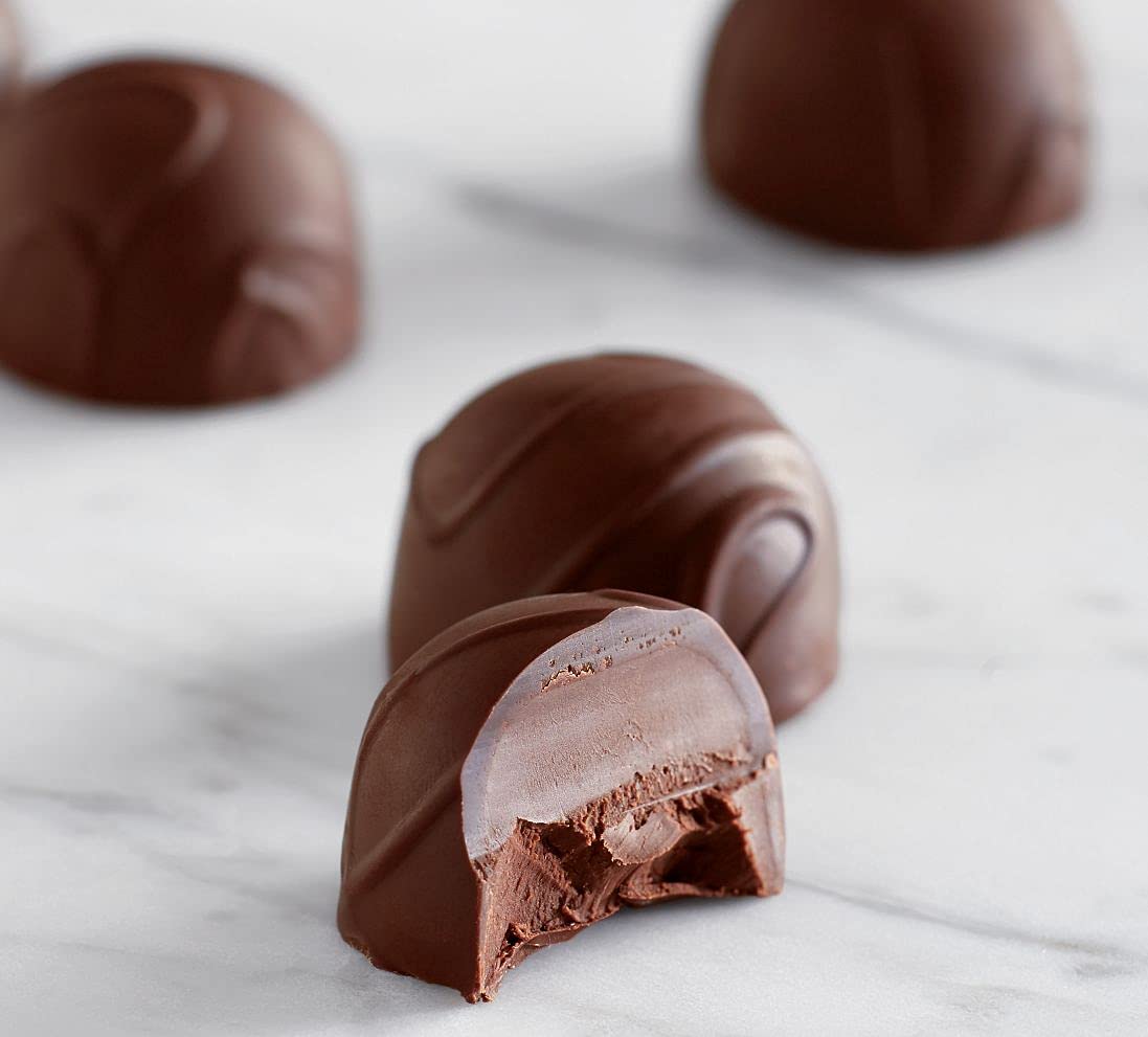 Harry & David Milk Chocolate Truffles - 50 Count Bulk Candy Box | Gourmet Chocolate Treats for Gifts, Parties & After Dinner Desserts | Rich Creamy Milk Chocolate Truffles Sampler