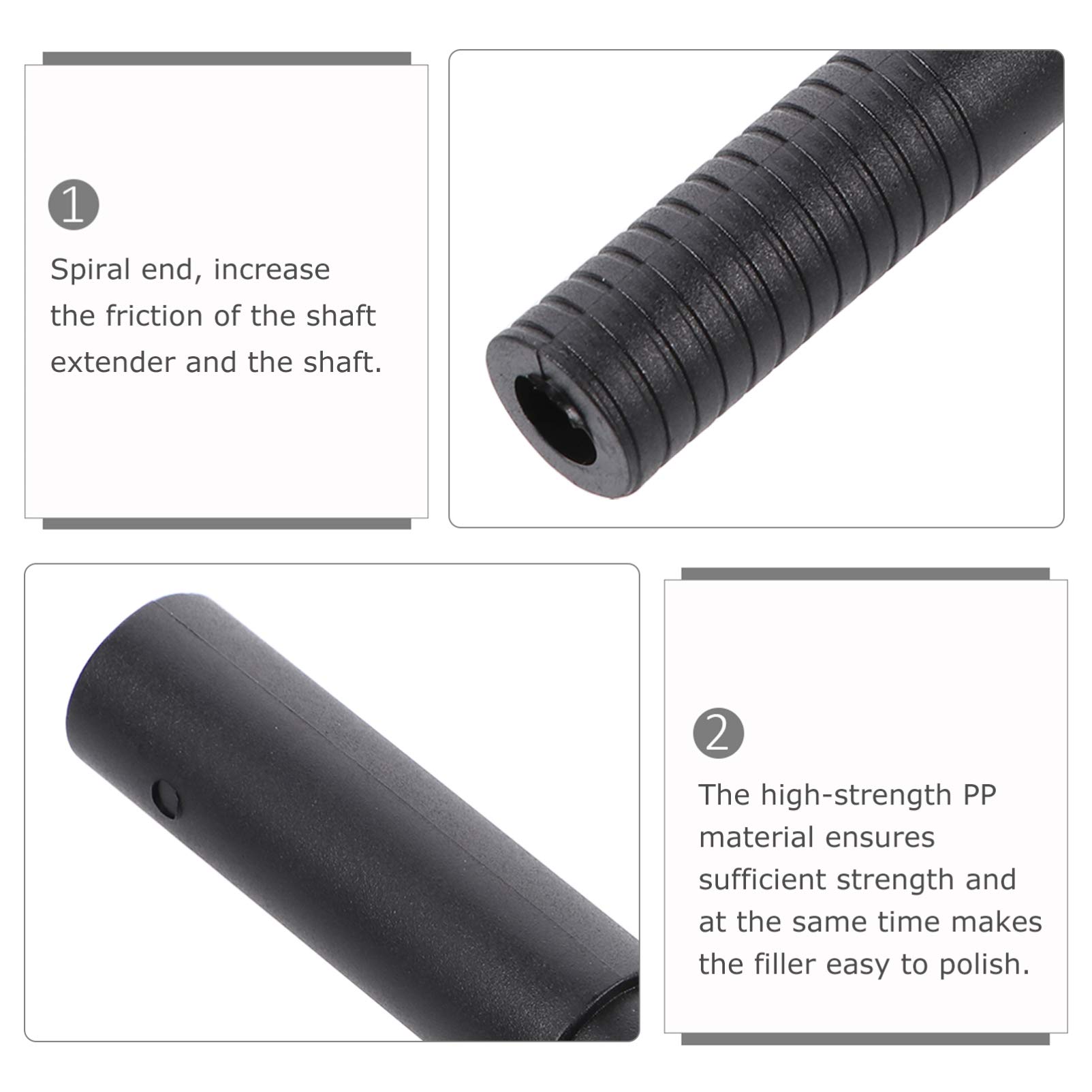 BESPORTBLE Golf Shaft Extensions for Graphite Iron Shafts - 2 Pack Set - Perfect for Club Repair & Custom Fitting at Home or Pro Shop