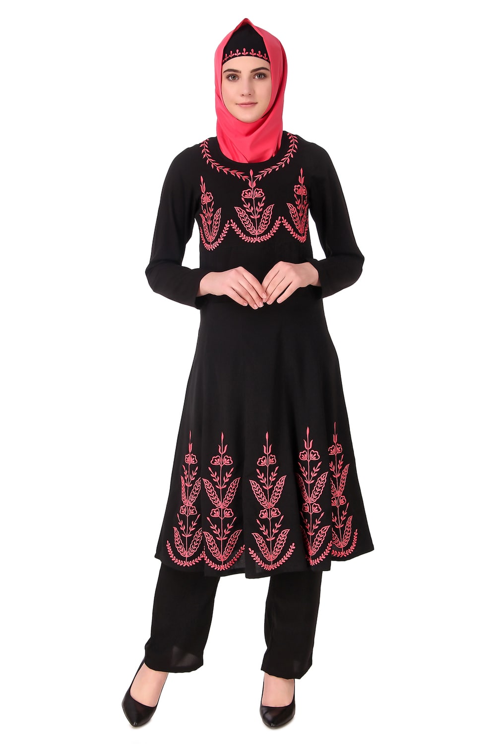 Embroidered Multi-Panel Umbrella Salwar Kameez - Traditional Indian Ethnic Dress for Women | Perfect for Weddings, Festivals & Special Occasions
