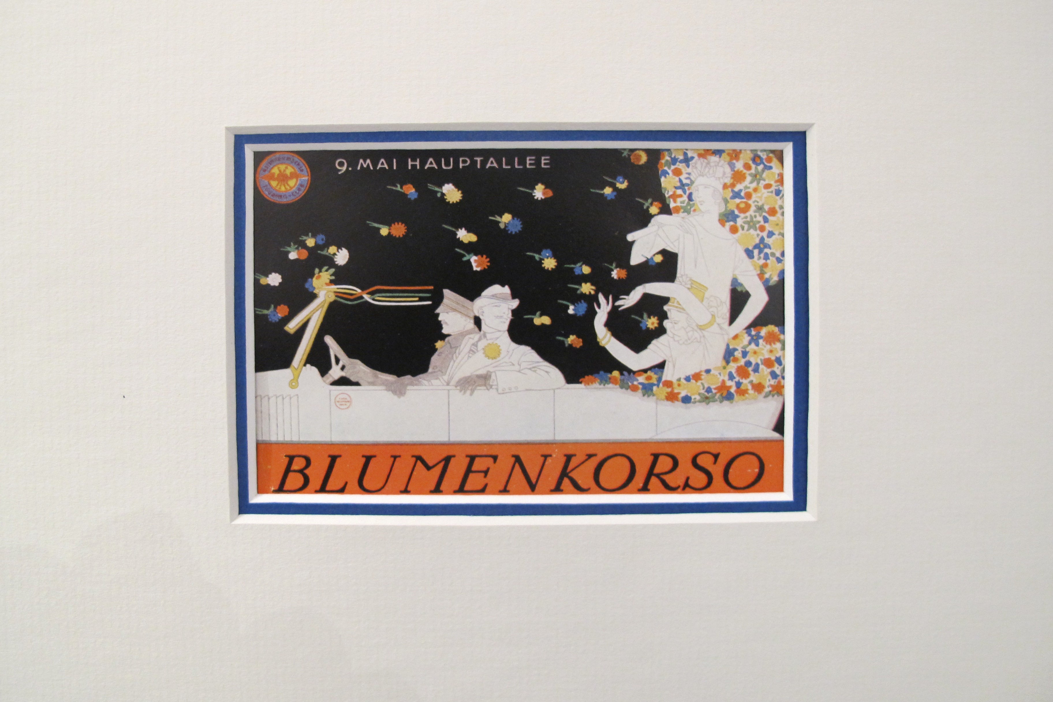1920's Original Vintage Hungarian Art Deco Mini Poster - Floral Parade Blumenkorso - Perfect for Home Decor, Office Wall Art & Vintage Collectors