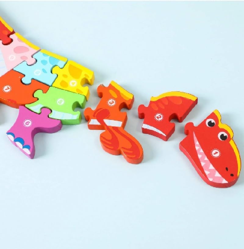Wooden Animal Shaped Puzzle for Kids Ages 3+ | Educational Toddler Learning Toy with Assorted Templates | Montessori STEM Toy for Early Childhood Development - Perfect for Birthday Gifts, Classroom Activities & Family Game Night