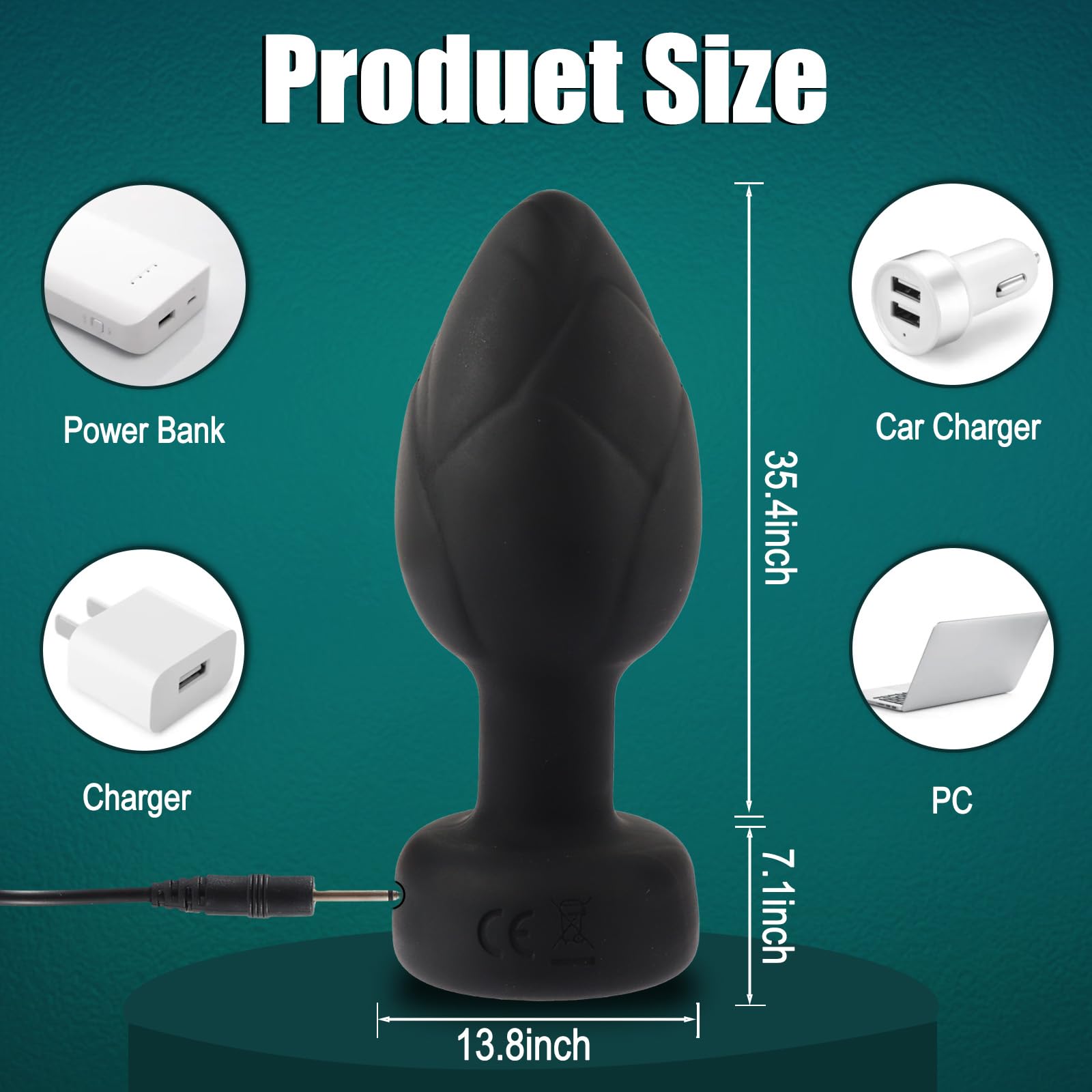 10-Speed Vibrating Anal Plug with LED Light & Remote Control - Rechargeable Adult Sex Toy for Men & Women, Perfect for Couples Play & Solo Pleasure
