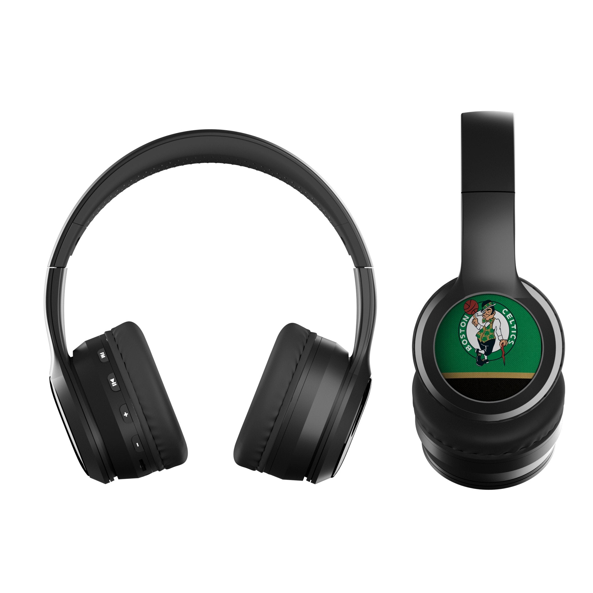 Boston Celtics Wireless Bluetooth Over-Ear Headphones with Case - Perfect for NBA Fans, Gaming, and Music Listening