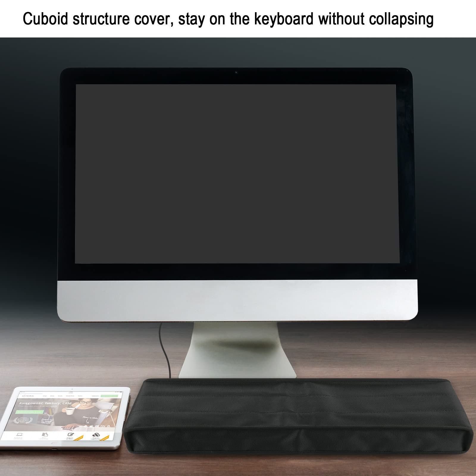 Premium 1680D Nylon Keyboard Dust Cover - Waterproof & Anti-Dust Protection for Standard Size PC Keyboards (17.7