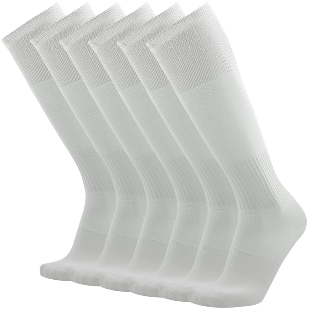 Unisex Knee High Compression Baseball Socks - 2-10 Pairs for Softball, Football & Soccer Teams | Moisture-Wicking Sports Socks for Training & Games