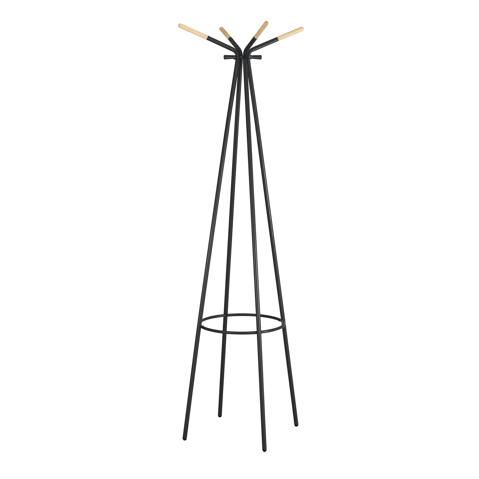 Safco Products 4256BL Black Coat Rack Tree - Stylish Entryway Organizer for Hats, Coats & Bags | Perfect for Home, Office & Mudroom Organization
