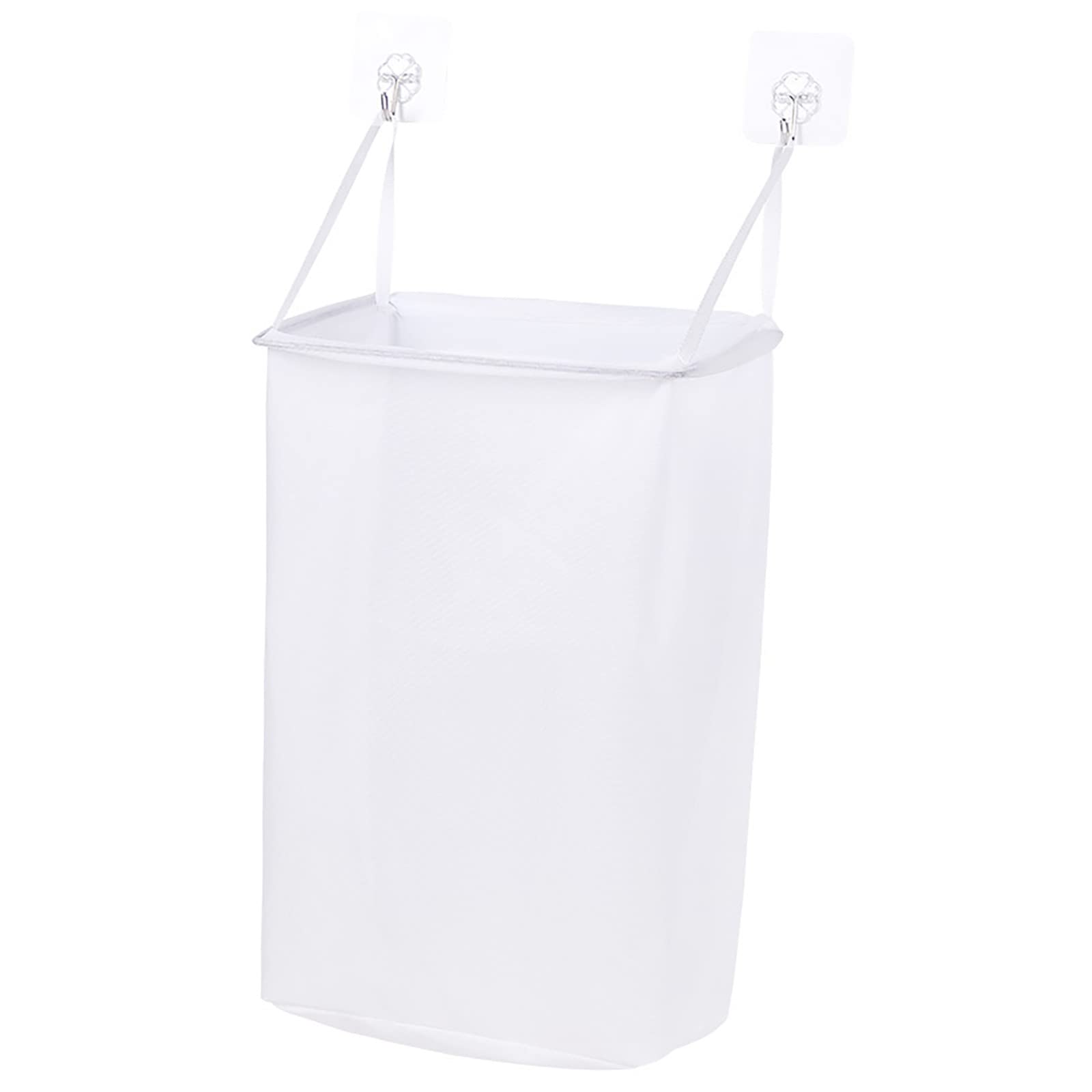 Foldable Plastic Laundry Basket with Handle - Small & Tall Hanging Dirty Clothes Hamper for Dorm Storage - Space Saving Collapsible Design for Bedroom, Bathroom, or Laundry Room (One Size, As Shown)