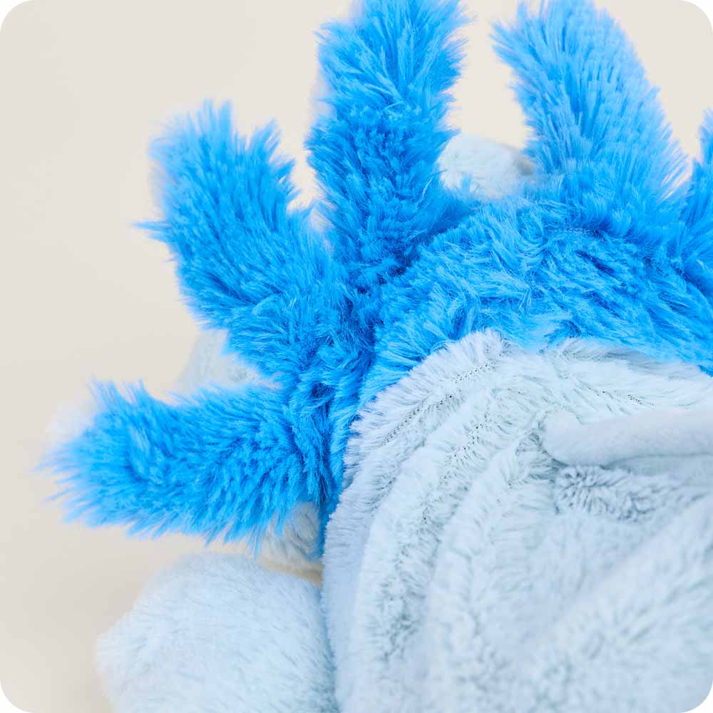 Blue Axolotl Warmies - Adorable Microwavable Plush Heating Pad for Kids & Adults - Perfect for Stress Relief, Anxiety Comfort & Pain Management