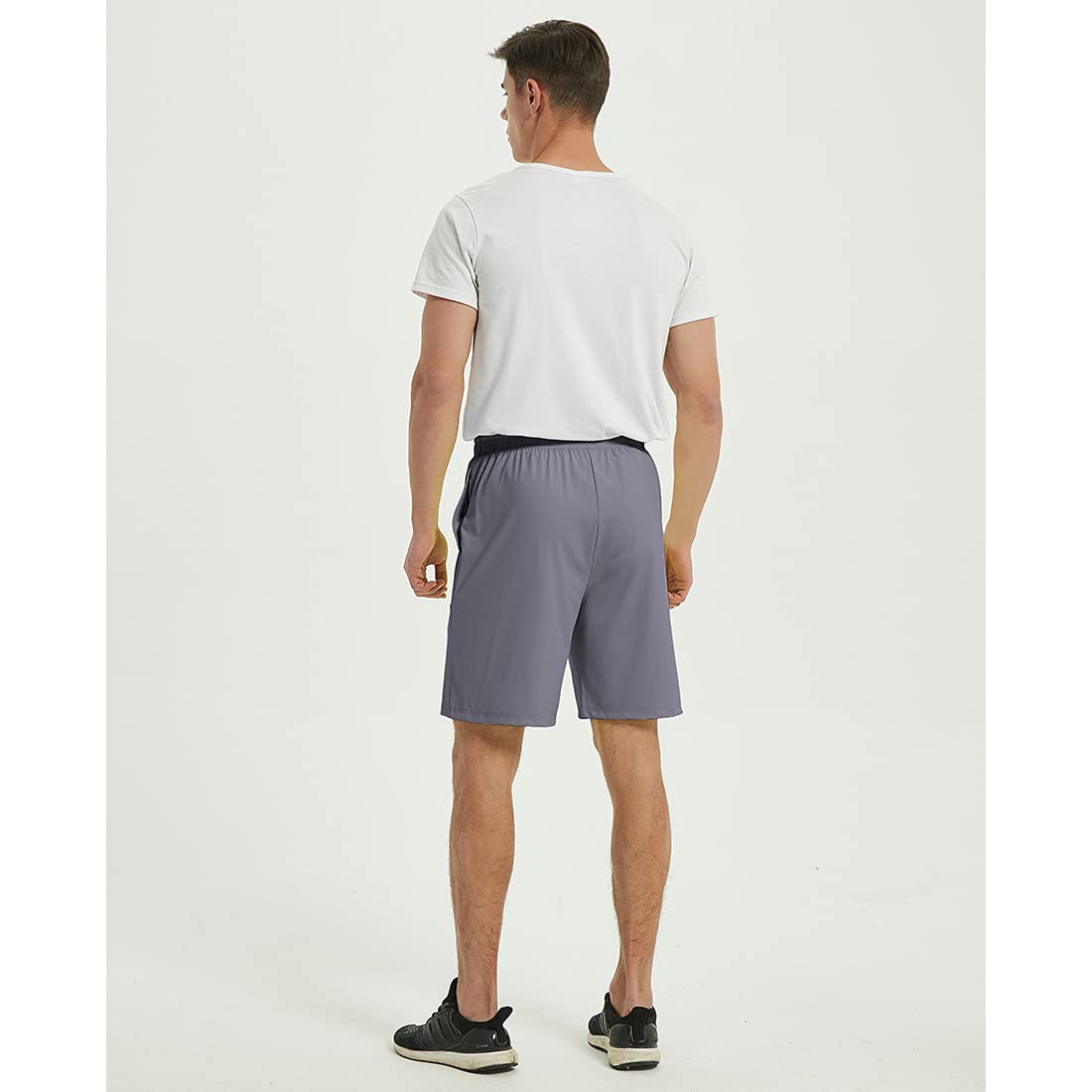 ZONBAILON Men's Gym Shorts - Athletic Workout Shorts with Drawstring Elastic Waist & Deep Pockets - Breathable Summer Running Shorts for Training, Jogging, Basketball & Outdoor Sports