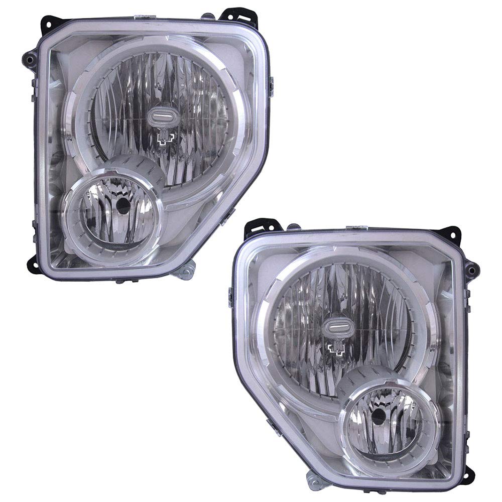 2008-2011 Jeep Liberty Replacement Headlights Pair - BuyAutoParts 16-80589A9 - Perfect for Night Driving & Off-Road Adventures