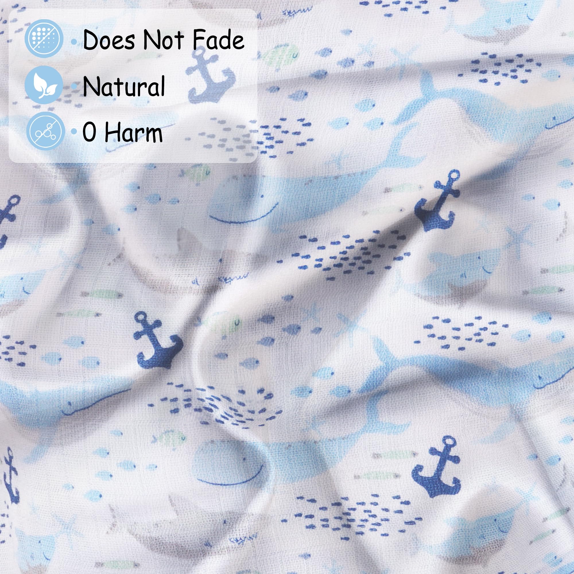 2 Pack Soft Muslin Swaddle Blankets for Newborn Babies - 36