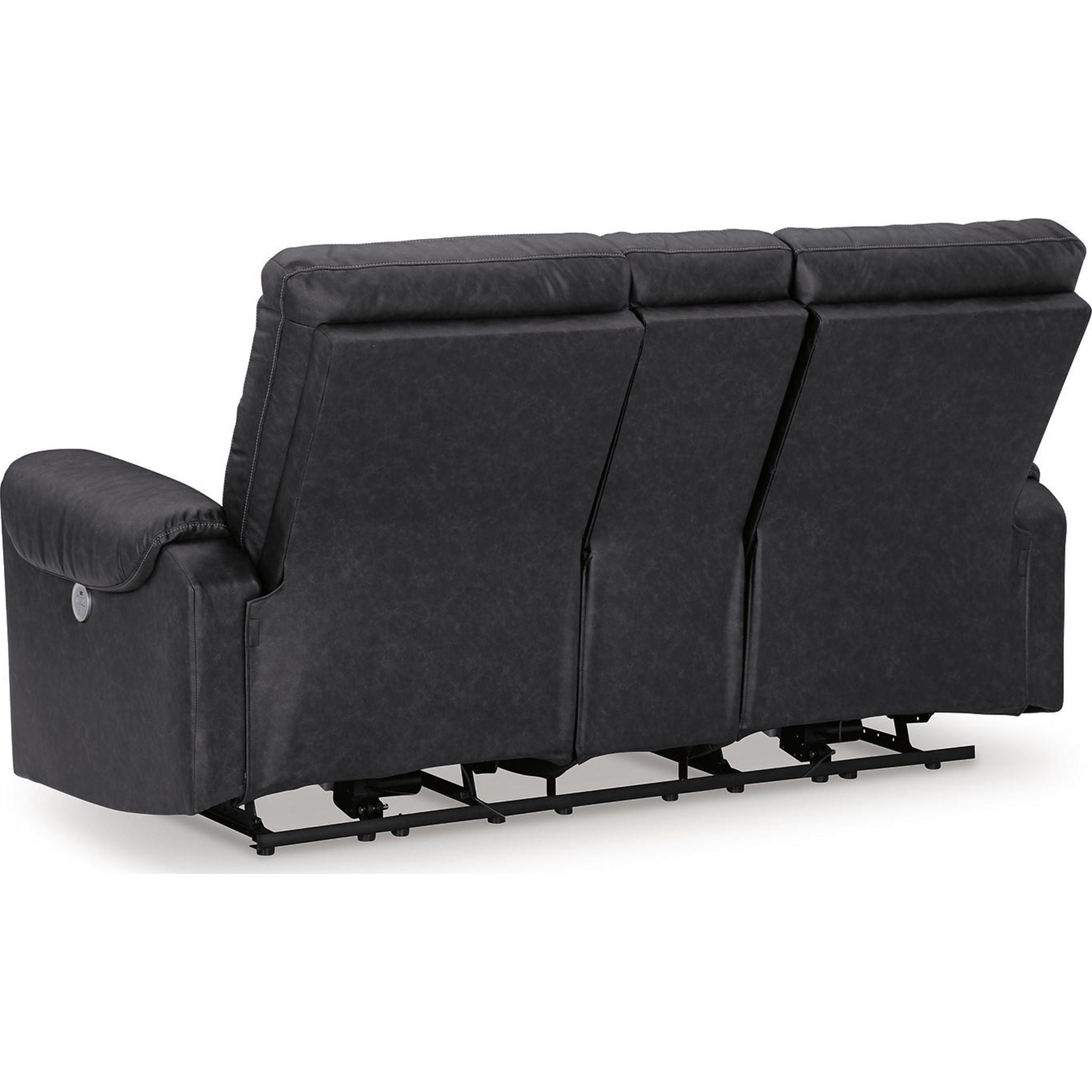 Axtellton Power Reclining Loveseat with Console in Carbon - Modern Electric Recliner Sofa for Living Room, Home Theater & Relaxation