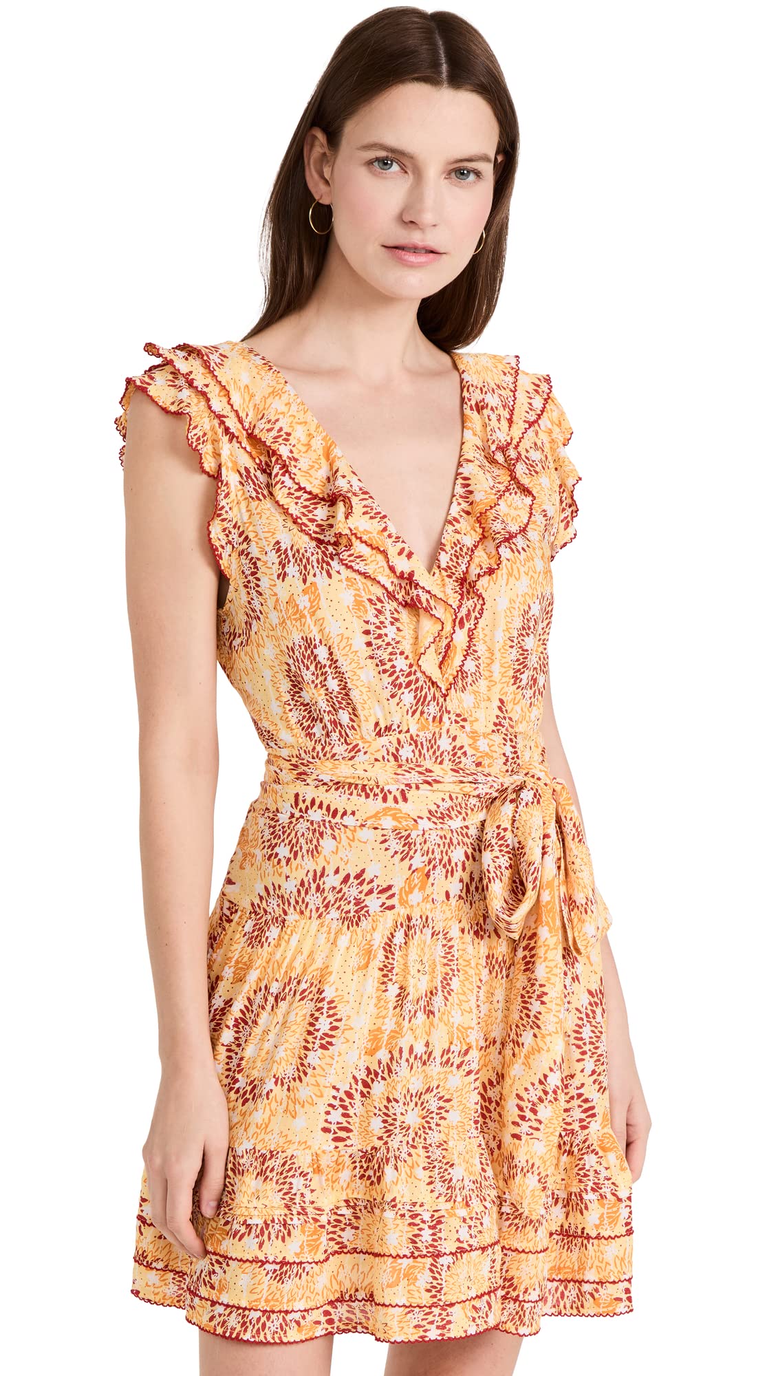 Poupette St Barth Women's Della Mini Dress - Flowy Summer Dress for Beach, Vacation & Date Night | Sexy Sleeveless Cocktail Dress with Side Slit