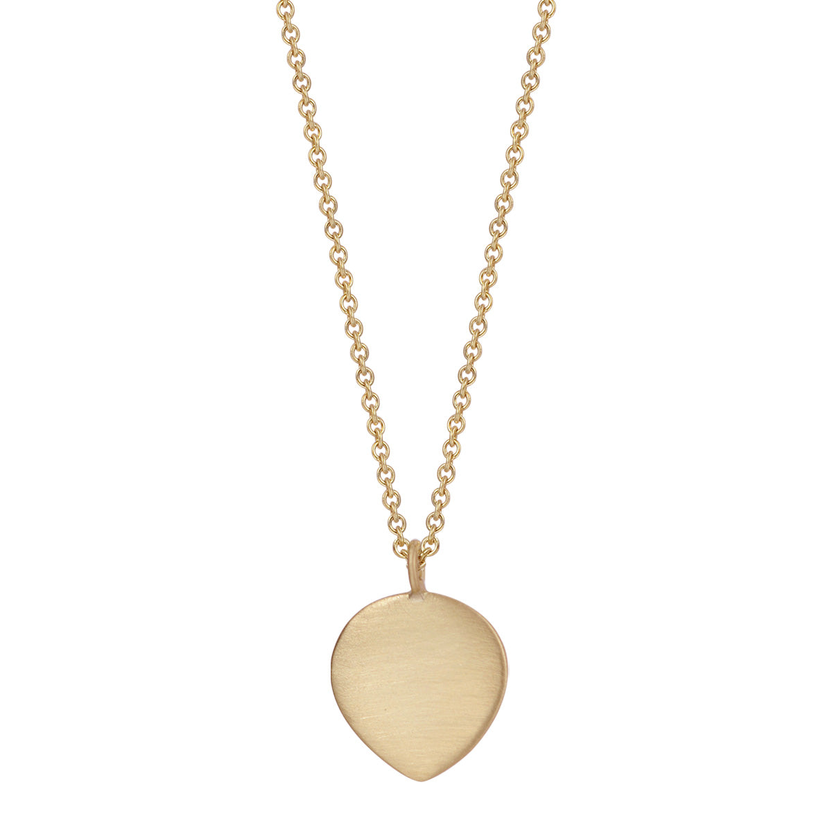 10K Gold Flat Lotus Petal Pendant Necklace - Elegant Floral Jewelry for Women - Perfect for Everyday Wear, Gifts & Special Occasions