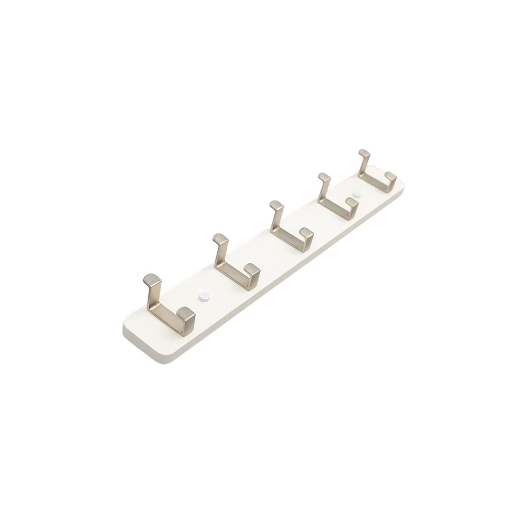 Stylish Bamboo Wall Mounted Coat Hook Rack - 4 Hooks for Hats, Coats & Clothes - Easy Assembly Entryway Organizer for Kitchen, Bedroom & Hallway (Black) - Perfect for Small Space Organization & Home Decor