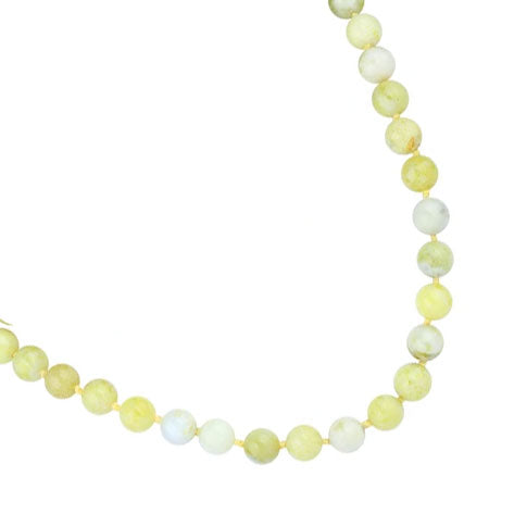 32 8mm Pineapple Jasper Round Gemstone Bead Necklace - Natural Healing Stone Jewelry for Women, Chakra Balancing & Spiritual Protection | Perfect for Meditation, Yoga & Boho Fashion