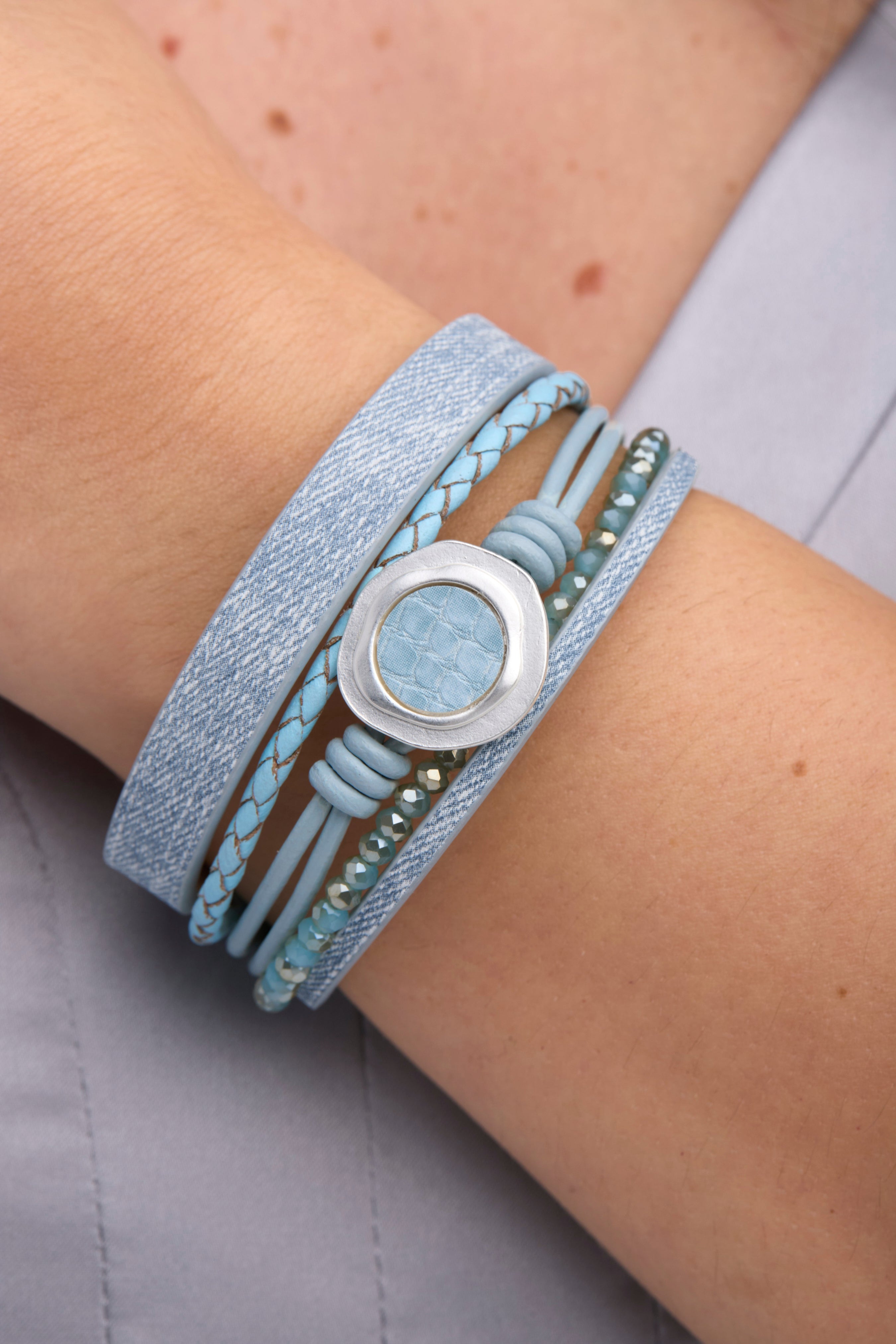 Ocean Multi Medallion Bracelet for Women - Elegant Boho Beach Jewelry - Perfect for Summer Vacations, Beach Parties, and Festivals