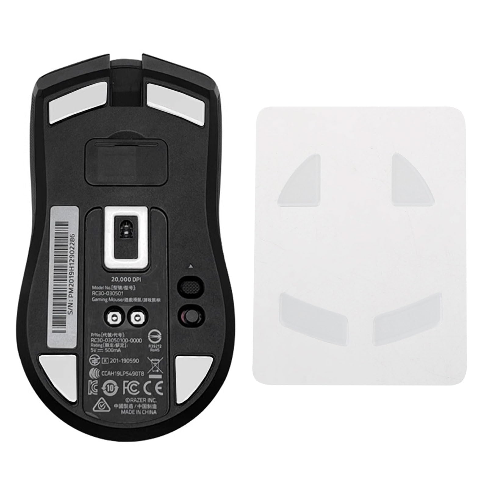 Custom Round Curved Glass Mouse Feet for Wireless Mouse - Smooth Gliding, Durable Replacement Skates for Gaming & Office Use
