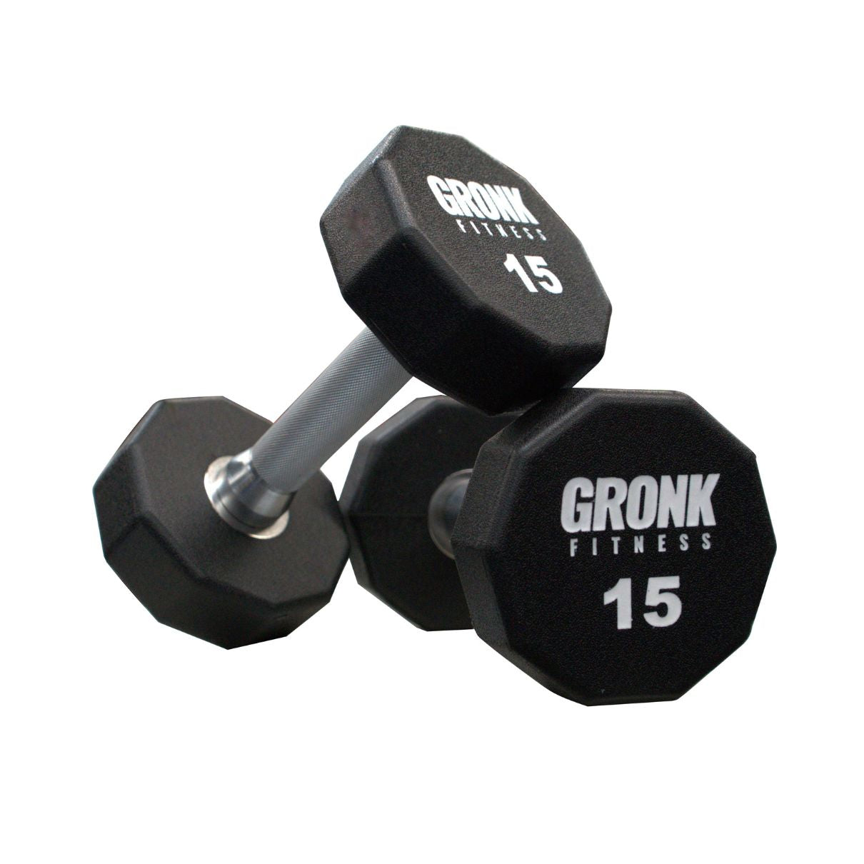 Gronk Fitness 10-Sided Urethane Dumbbells Set (5lb to 100lb) - Perfect for Home Gym, Strength Training & CrossFit Workouts