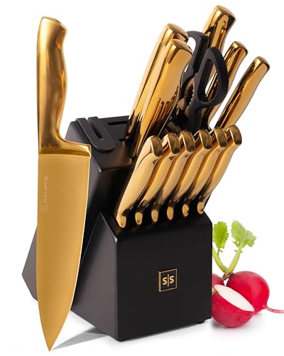 Gold Handle, Gold Blade & Black Block