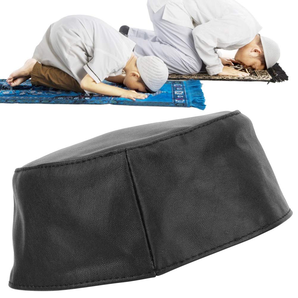 Premium Goat Leather Muslim Prayer Hat for Men - Traditional Islamic Cap for Salah & Daily Wear - Durable & Comfortable Headwear for Mosque, Home & Travel