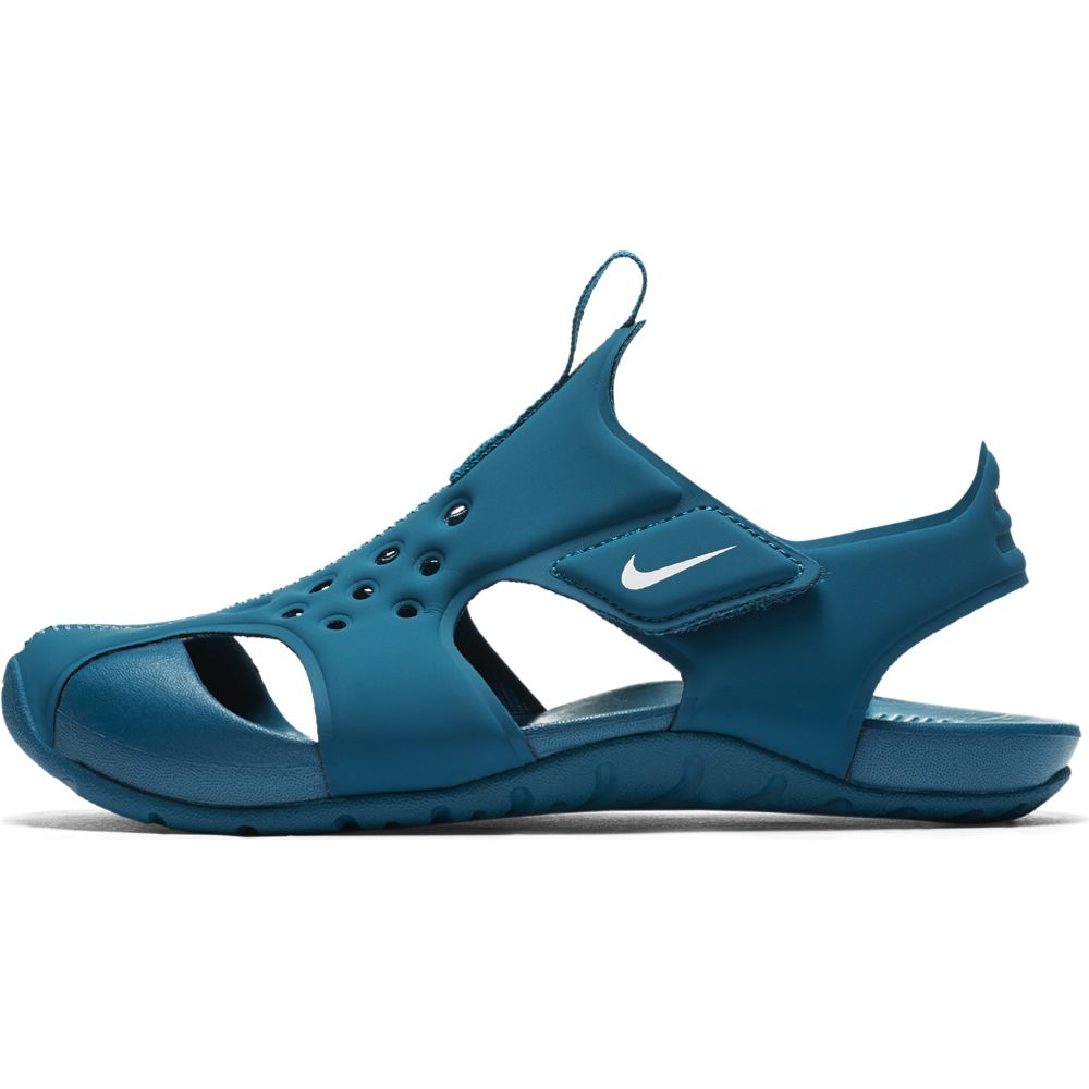 Nike Green Abyss/White Sunray Kids' Sandals - Breathable & Comfortable Children's Beach Shoes for Outdoor Play, Poolside & Summer Activities