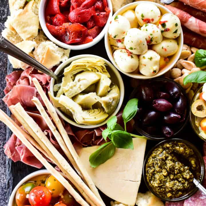 Antipasto Party Tray - Assorted Italian Charcuterie Board with Meats, Cheeses & Olives - Perfect for Entertaining, Holiday Gatherings & Appetizer Platters (4 Size Options)