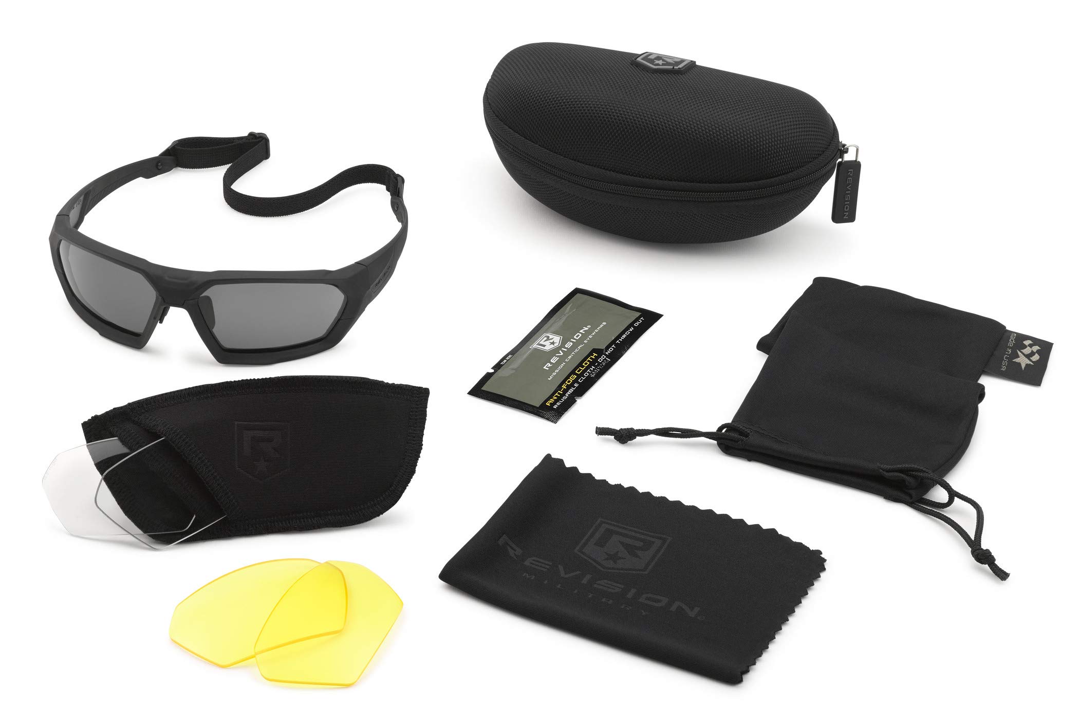 Revision Military Shadowstrike Ballistic Sunglasses Deluxe Kit - Tactical Eye Protection for Outdoor Sports, Shooting & Military Use