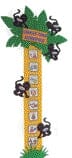 Large Artificial Palm Tree with Monkey Decor - Perfect for Tropical Party, Home Decor, and Office Display