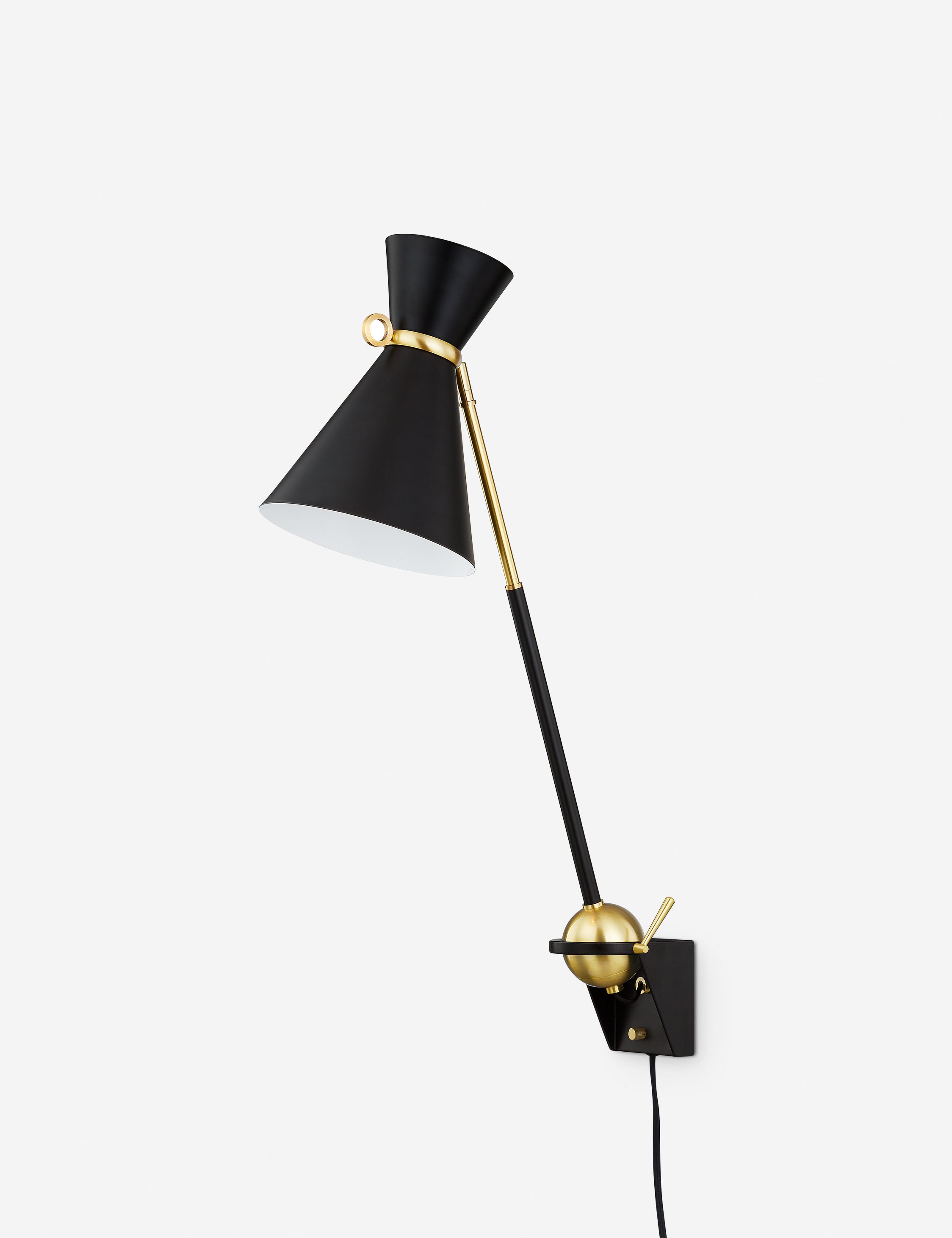 Adonis Plug-in Wall Sconce Light Fixture - Modern Plug in Wall Lamp for Bedroom, Living Room, or Hallway Lighting