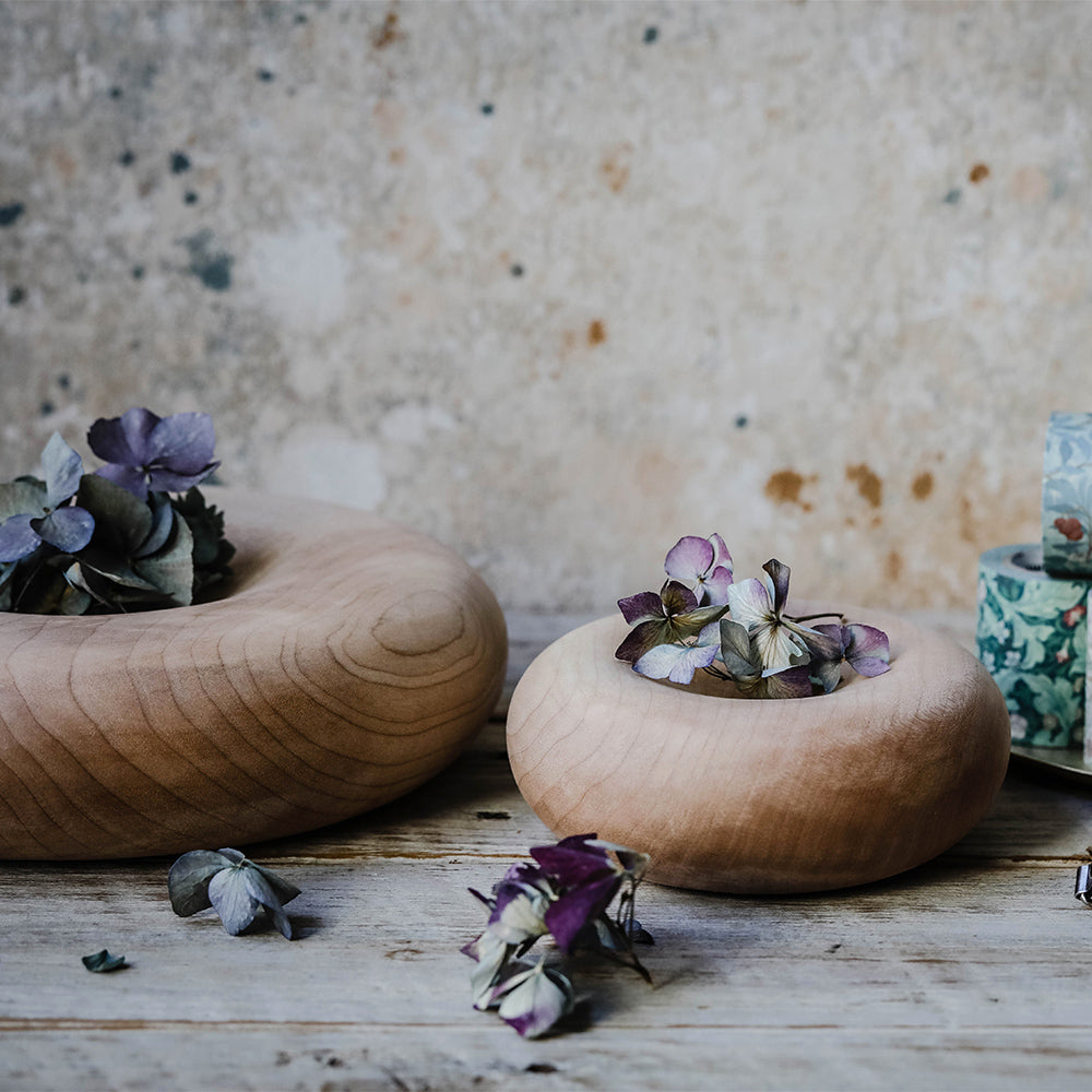 Premium Round Maple Wood Bowl - Handcrafted Natural Wooden Serving Bowl for Salads, Fruits & Snacks - Perfect for Dining, Entertaining & Home Decor