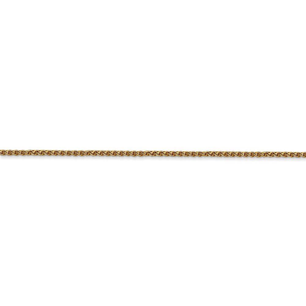 14K Yellow Gold Solid D/C Spiga Chain Anklet - 1.2mm Black Bow Charm Ankle Bracelet for Women | Elegant Jewelry Gift for Weddings, Parties & Everyday Wear