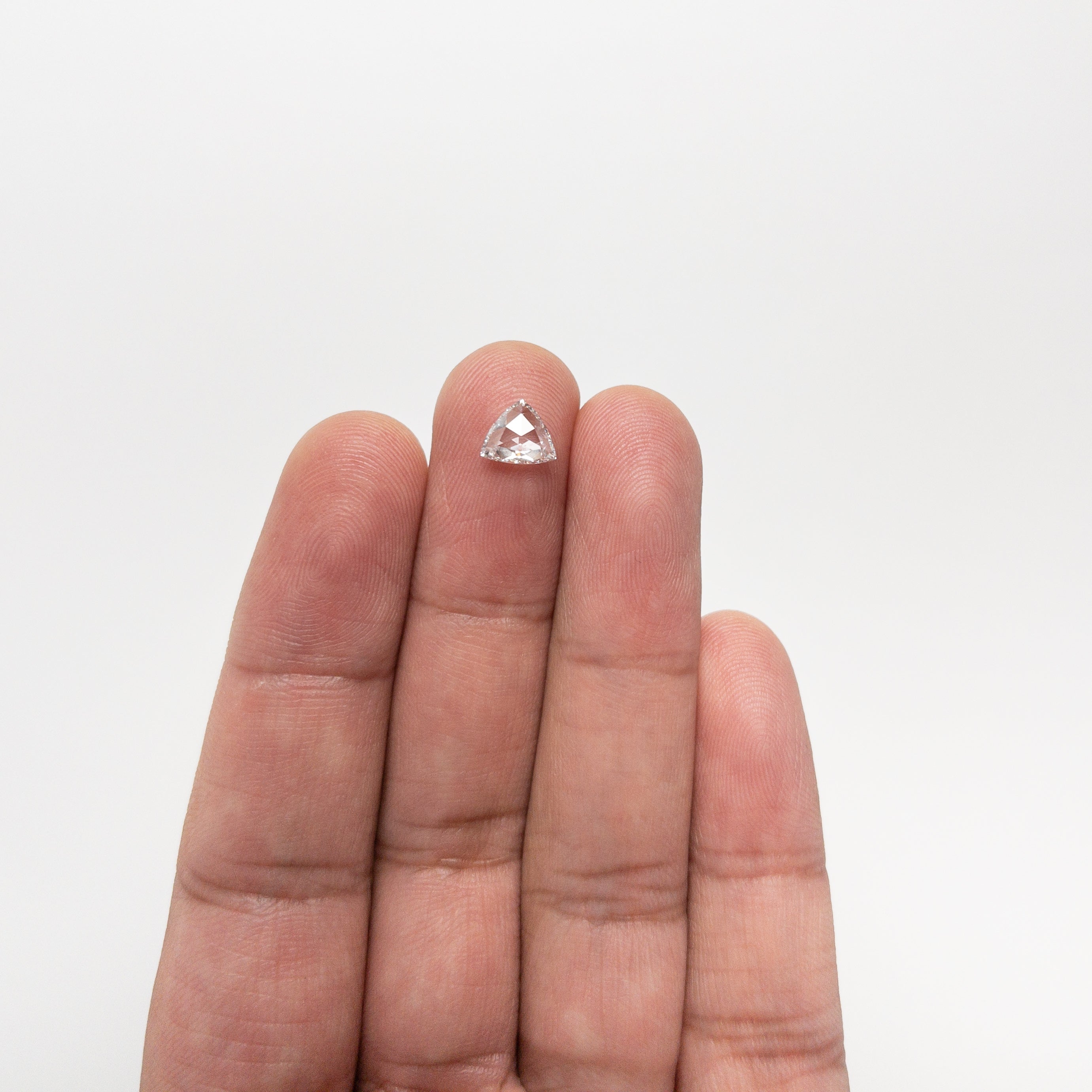 0.72ct VS2 D Color Trillion Rose Cut Loose Diamond - 6.21x7.16x2.16mm for Engagement Rings & Fine Jewelry Making | GIA Certified Natural Diamond