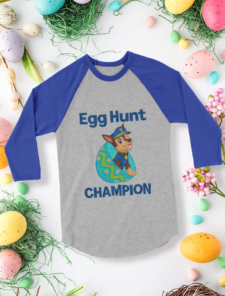 Tstars Easter Kids Shirt - Chase 3/4 Sleeve Baseball Jersey for Toddlers - Cute Spring Outfit for Easter Egg Hunts & Family Photos