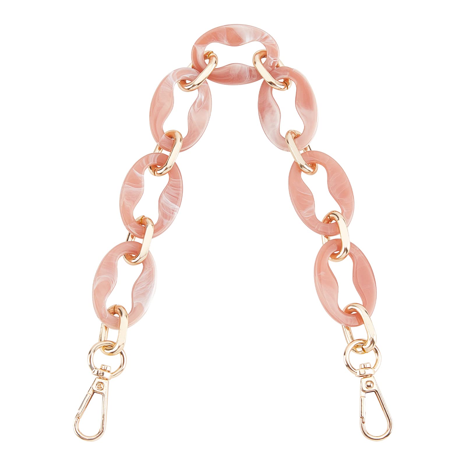 WADORN 14.7 Inch Acrylic Purse Handle Chain - Short Resin Bag Strap Replacement for Handbags, DIY Bag Making Accessory (Pink) | Perfect for Clutch, Crossbody Bags & Summer Fashion Accessories