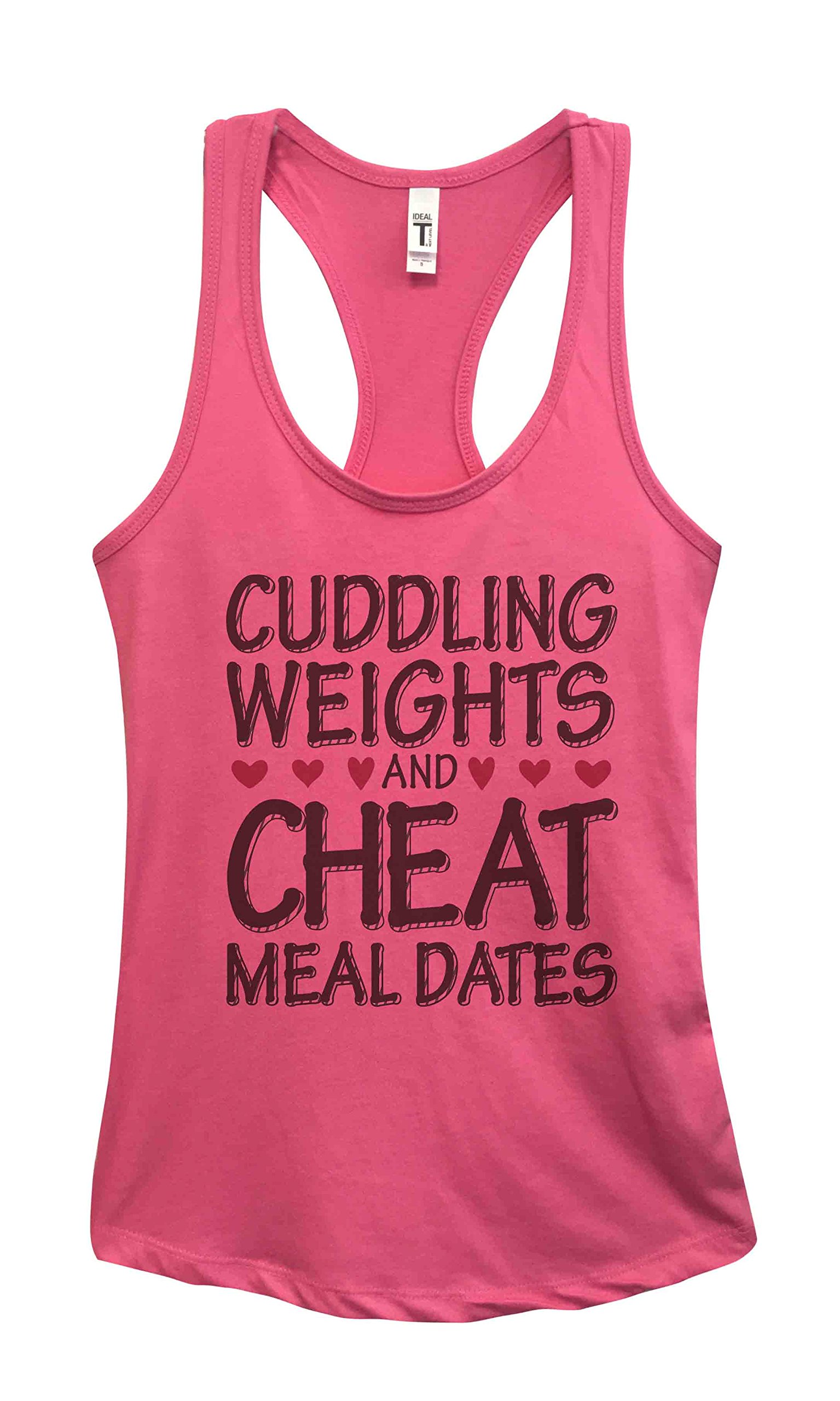 Funny Workout Relationship Tank Tops - Cuddling Weights & Cheat Meal Dates - Gym Couple Shirts for Valentine's Day & Fitness Date Nights