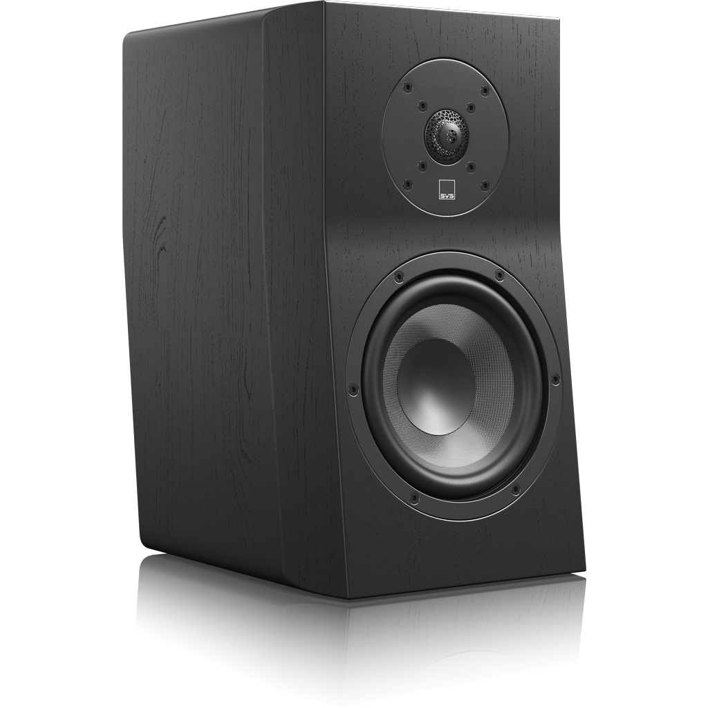 SVS Ultra Evolution Bookshelf Speakers - Premium Black Oak Finish - High-Performance Audio for Home Theater & Music Listening