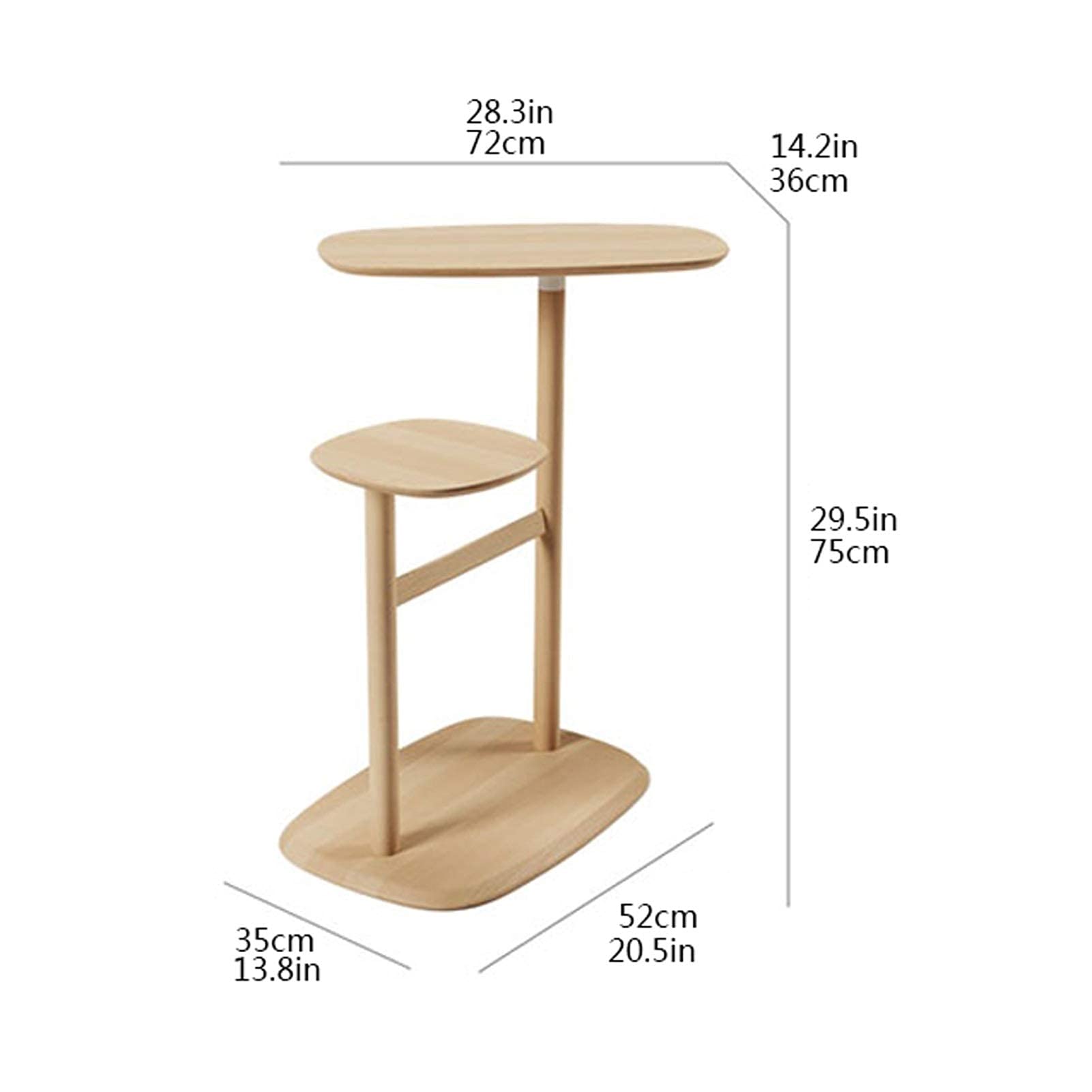 Rotating Natural Wood Coffee Table & End Table - Multi-Functional Side Table for Living Room, Sofa Corner, Small Spaces | Home Decor Accent Furniture for Cozy Living Rooms & Apartments