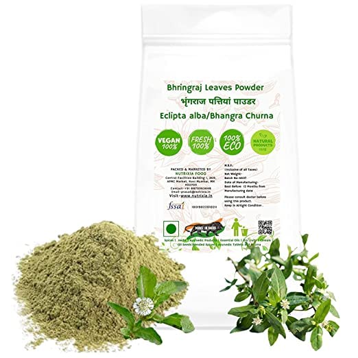 DKM Bhringraj Leaves Powder (Eclipta Alba Powder) 100g - Natural Hair Growth & Scalp Care - Perfect for Ayurvedic Hair Masks & Herbal Remedies